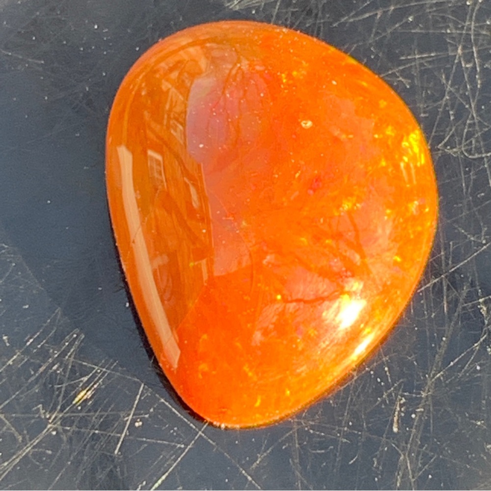 4.54 Ct Rare Natural Ethiopian Mezezo Shewa Chocolate Fire Opal - Picture 8 of 17